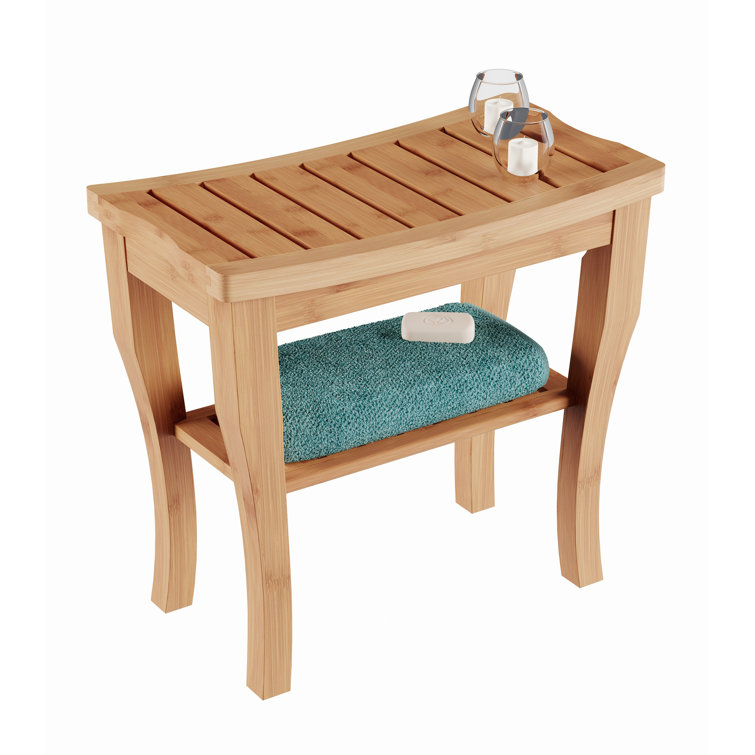 Lavish Home 19'' W Bamboo Shower Bench & Reviews Wayfair